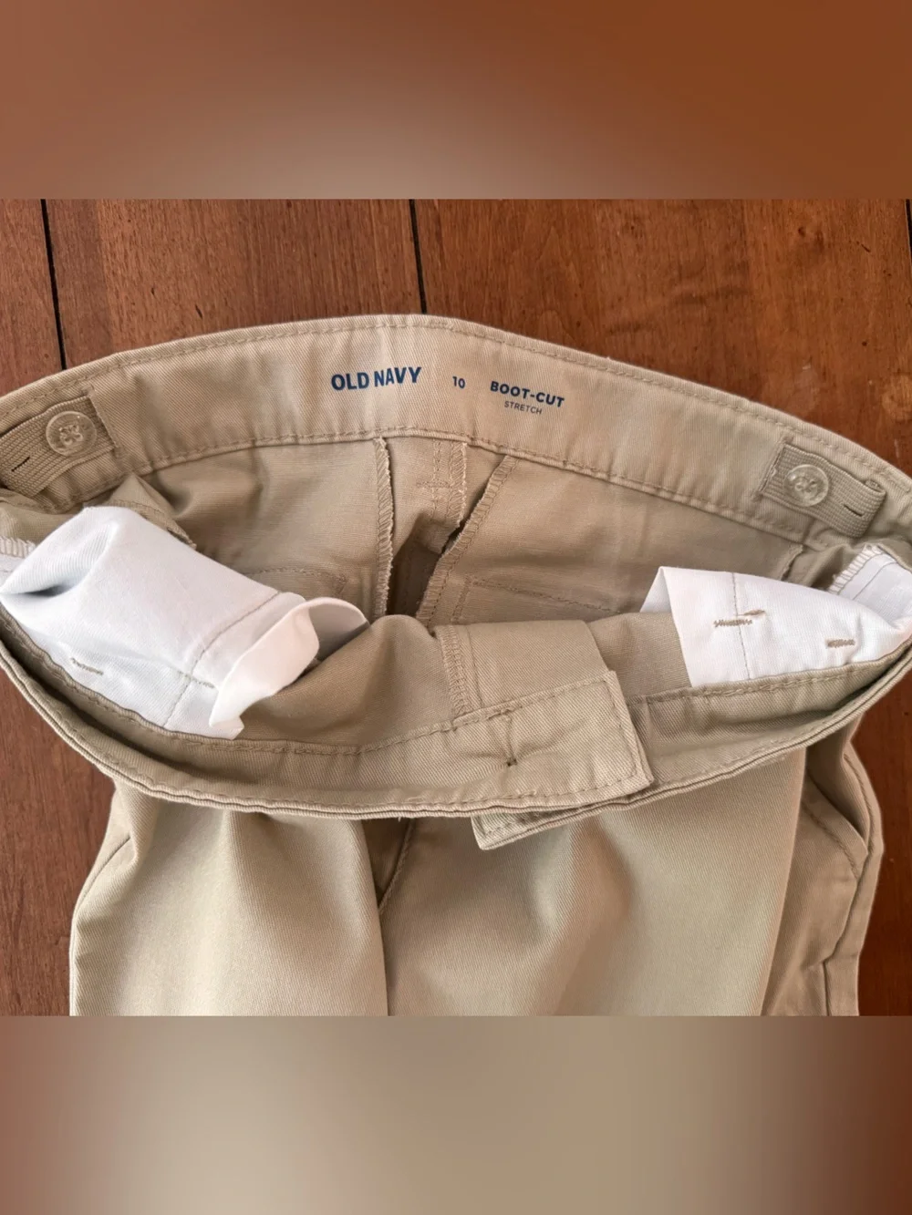 Old Navy Girls School Uniform Bootcut Pants Bundle (2 Pack) Size 10 Khaki